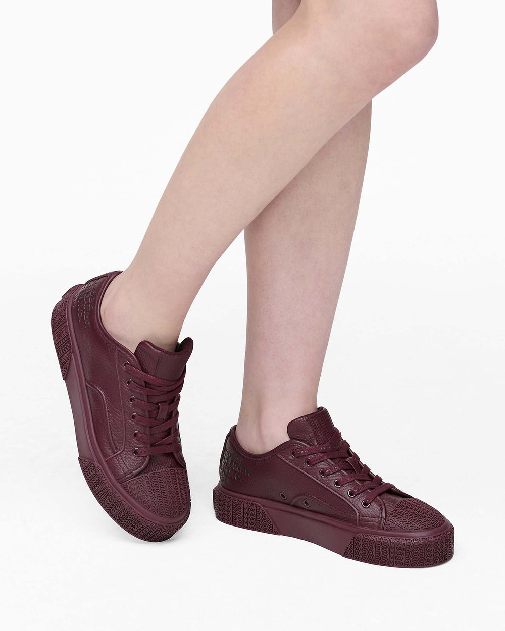 The Leather Sneaker - Dark Plum | Marc Jacobs discount