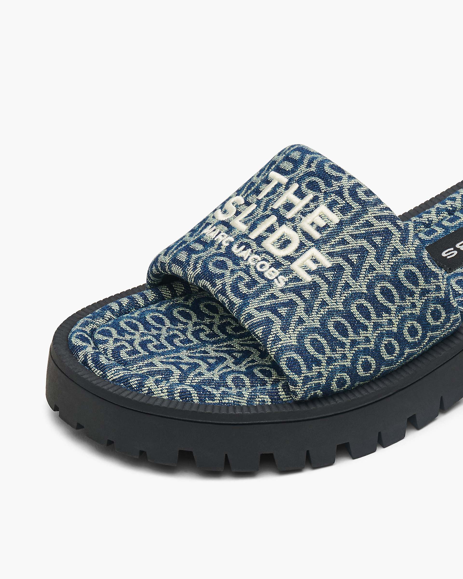 The Denim Monogram Lug Sole Slide - Sun Faded Denim | Marc Jacobs online