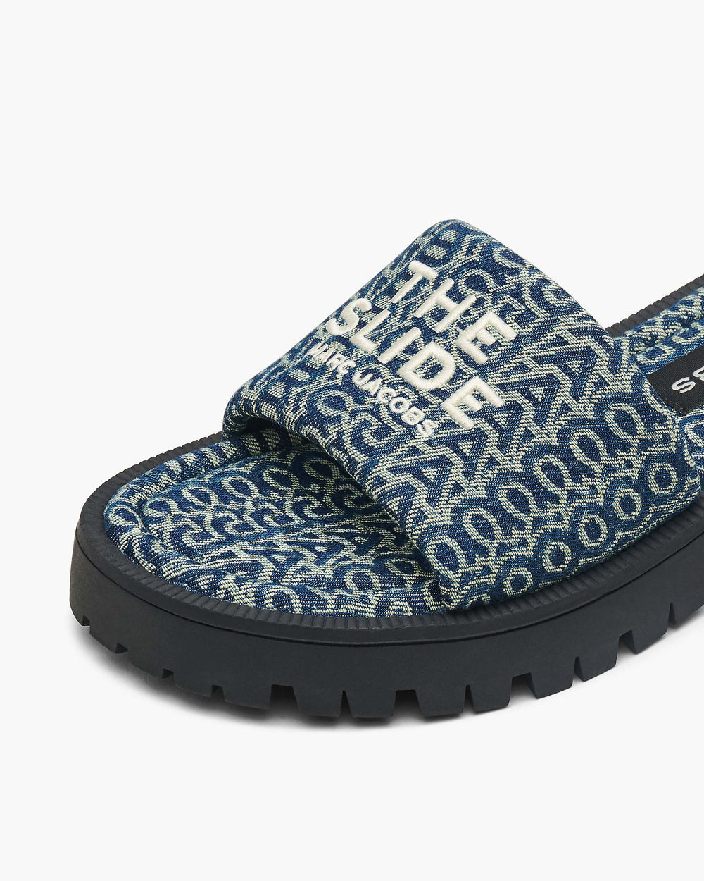 The Denim Monogram Lug Sole Slide - Sun Faded Denim | Marc Jacobs online