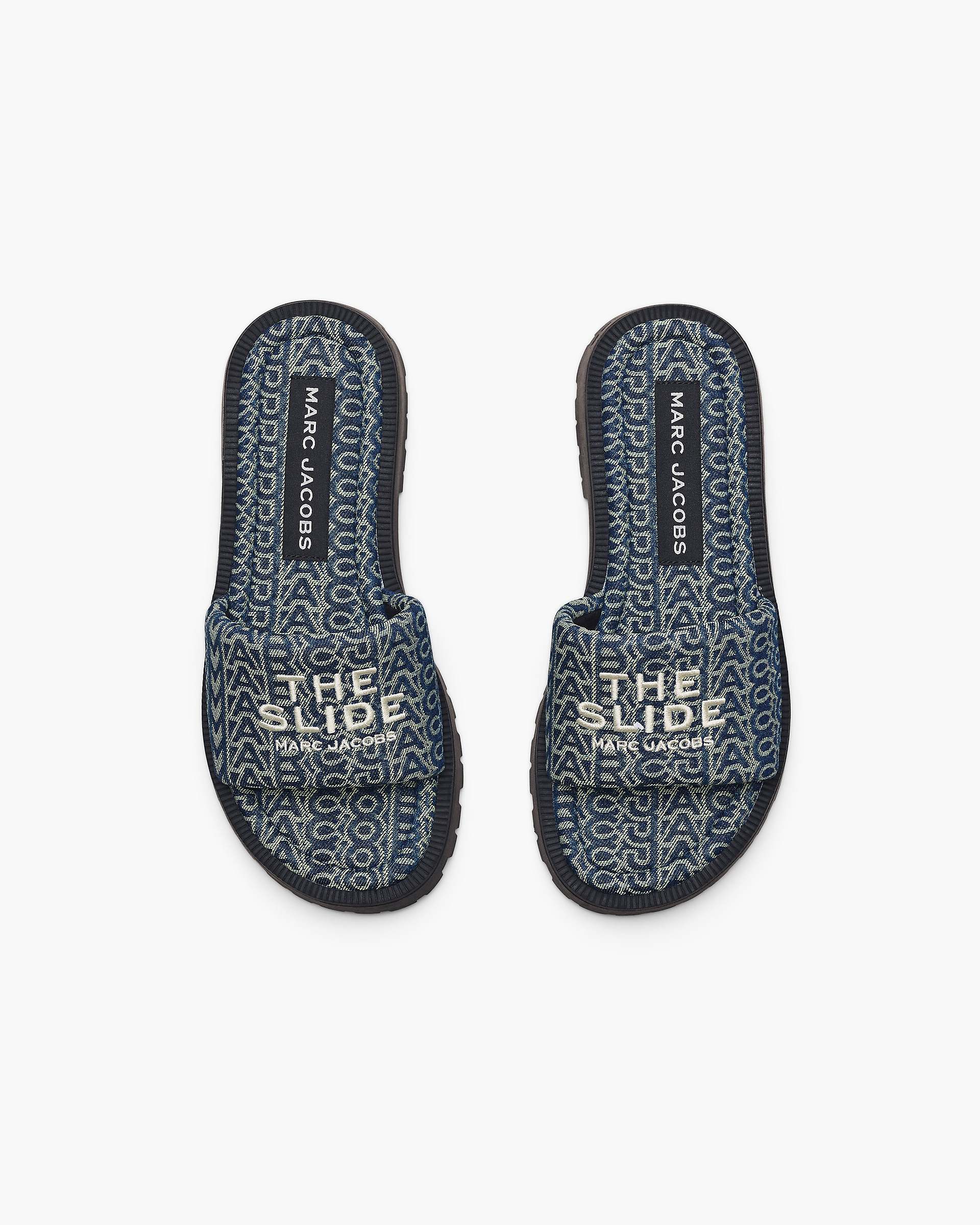 The Denim Monogram Lug Sole Slide - Sun Faded Denim | Marc Jacobs online