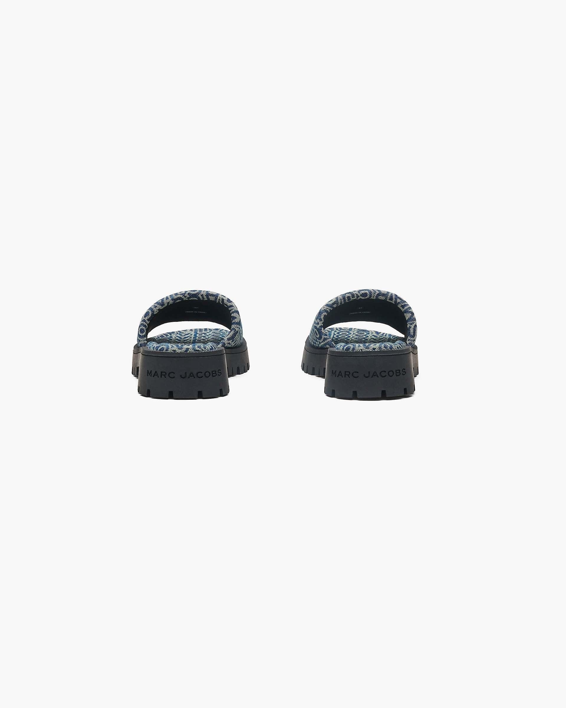 The Denim Monogram Lug Sole Slide - Sun Faded Denim | Marc Jacobs online