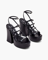 The Kiki Platform Sandal - Black|Black | Marc Jacobs sale