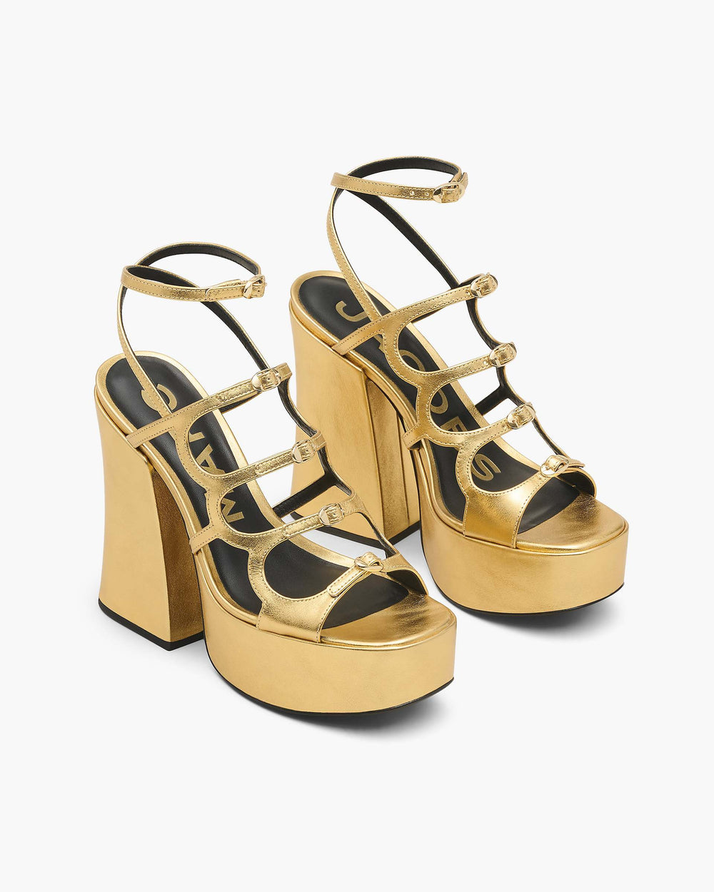 The Metallic Leather Kiki Platform Sandal - Gold | Marc Jacobs for sale