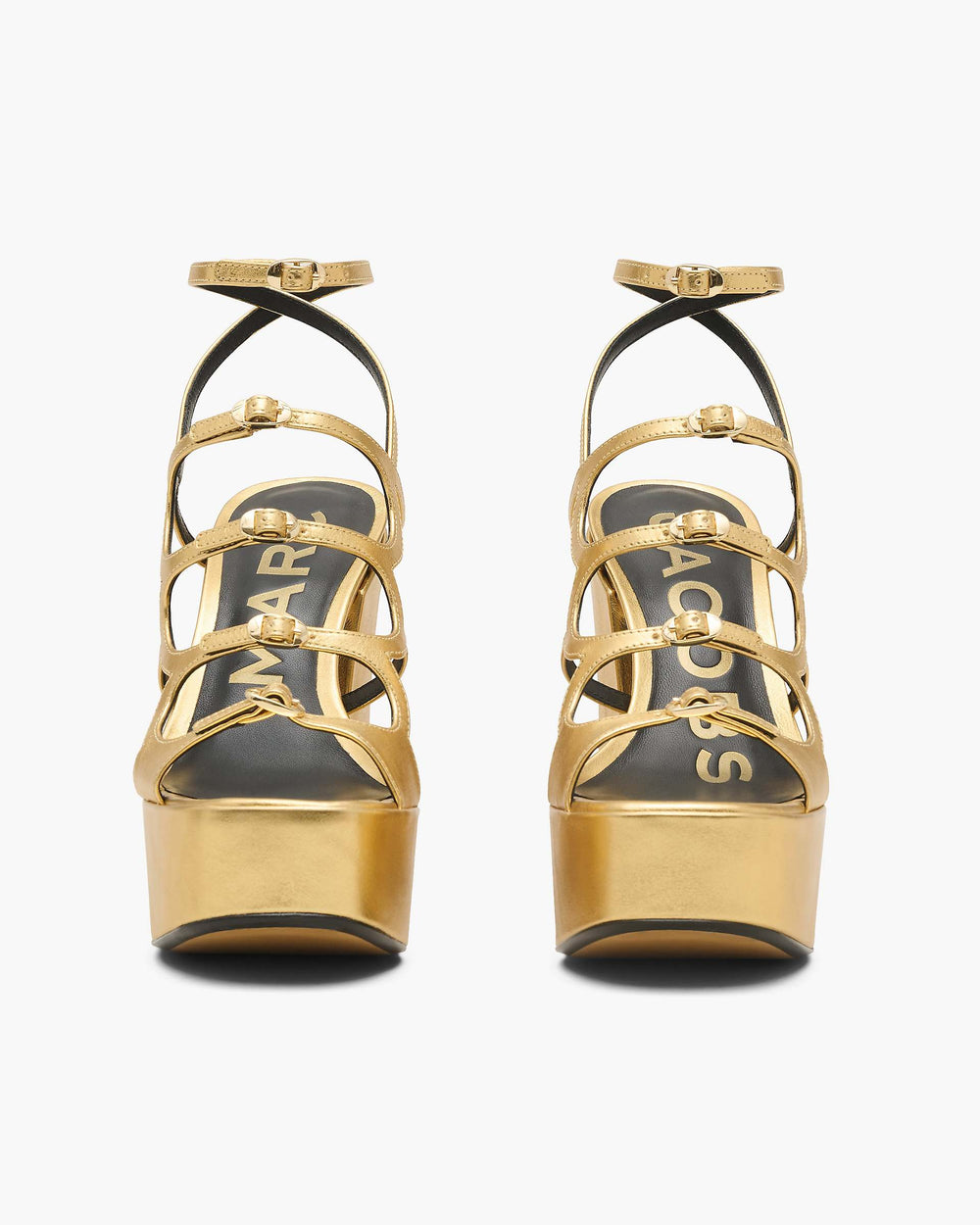 The Metallic Leather Kiki Platform Sandal - Gold | Marc Jacobs for sale