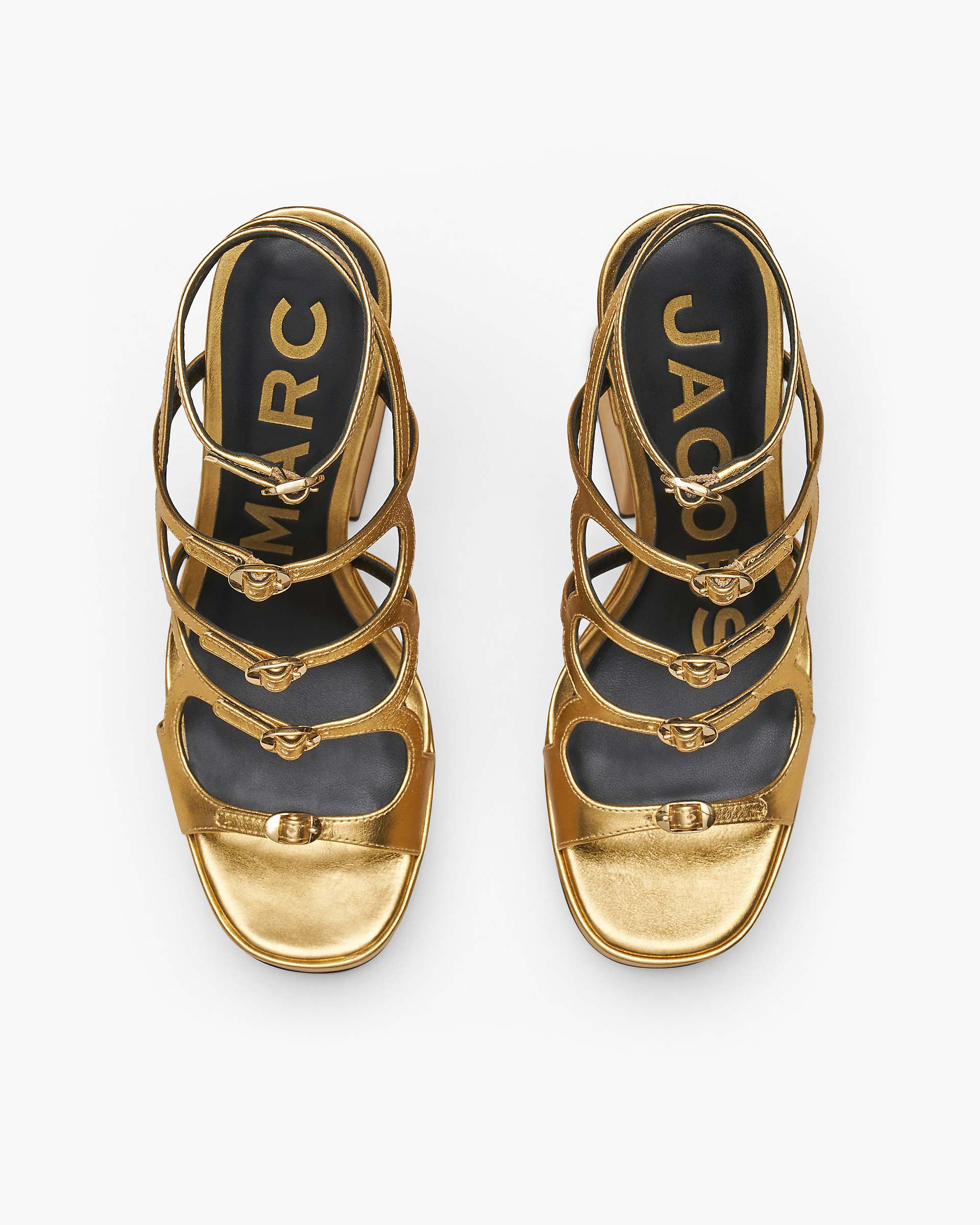 The Metallic Leather Kiki Platform Sandal - Gold | Marc Jacobs for sale