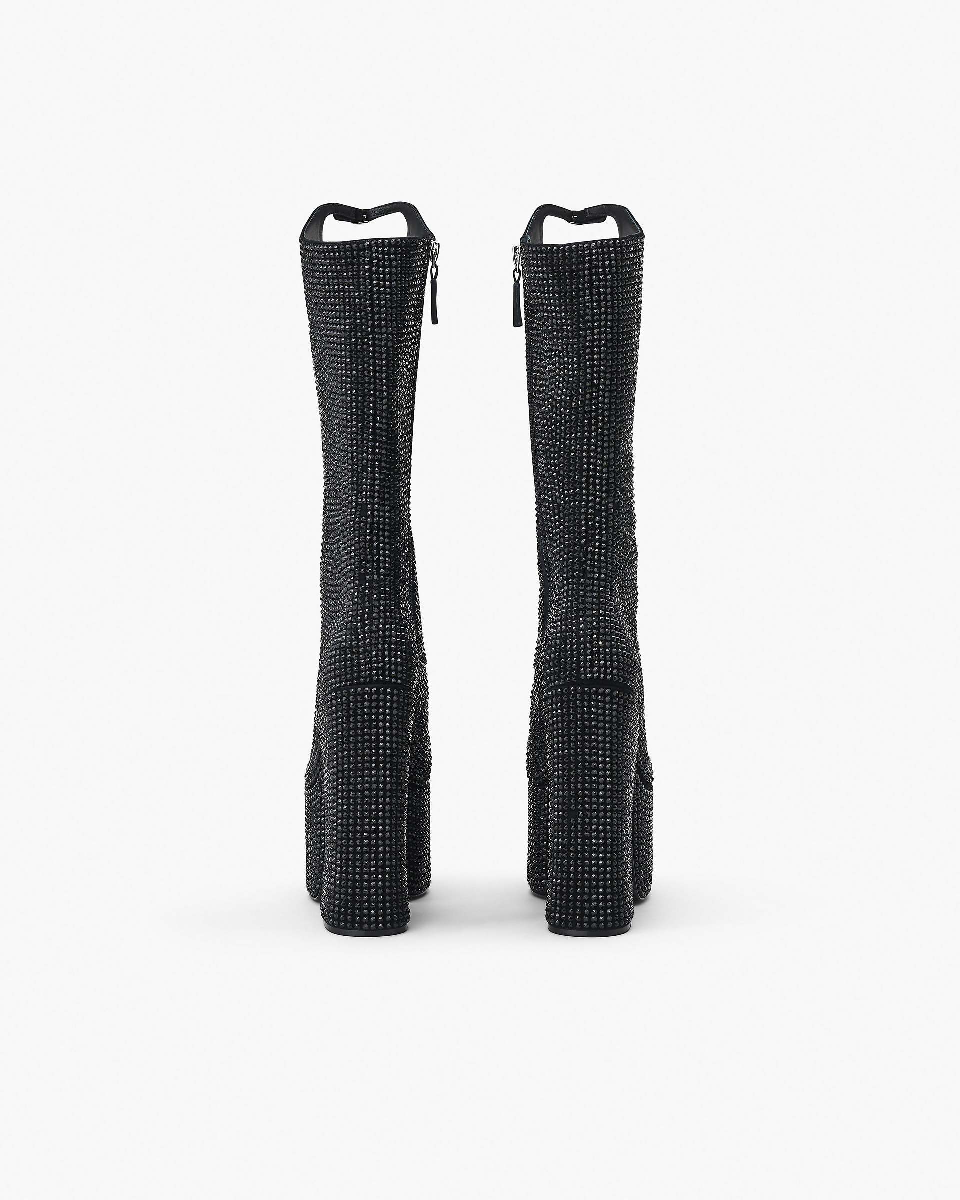 The Rhinestone Kiki Knee-High Boot - Black/Black | Marc Jacobs online