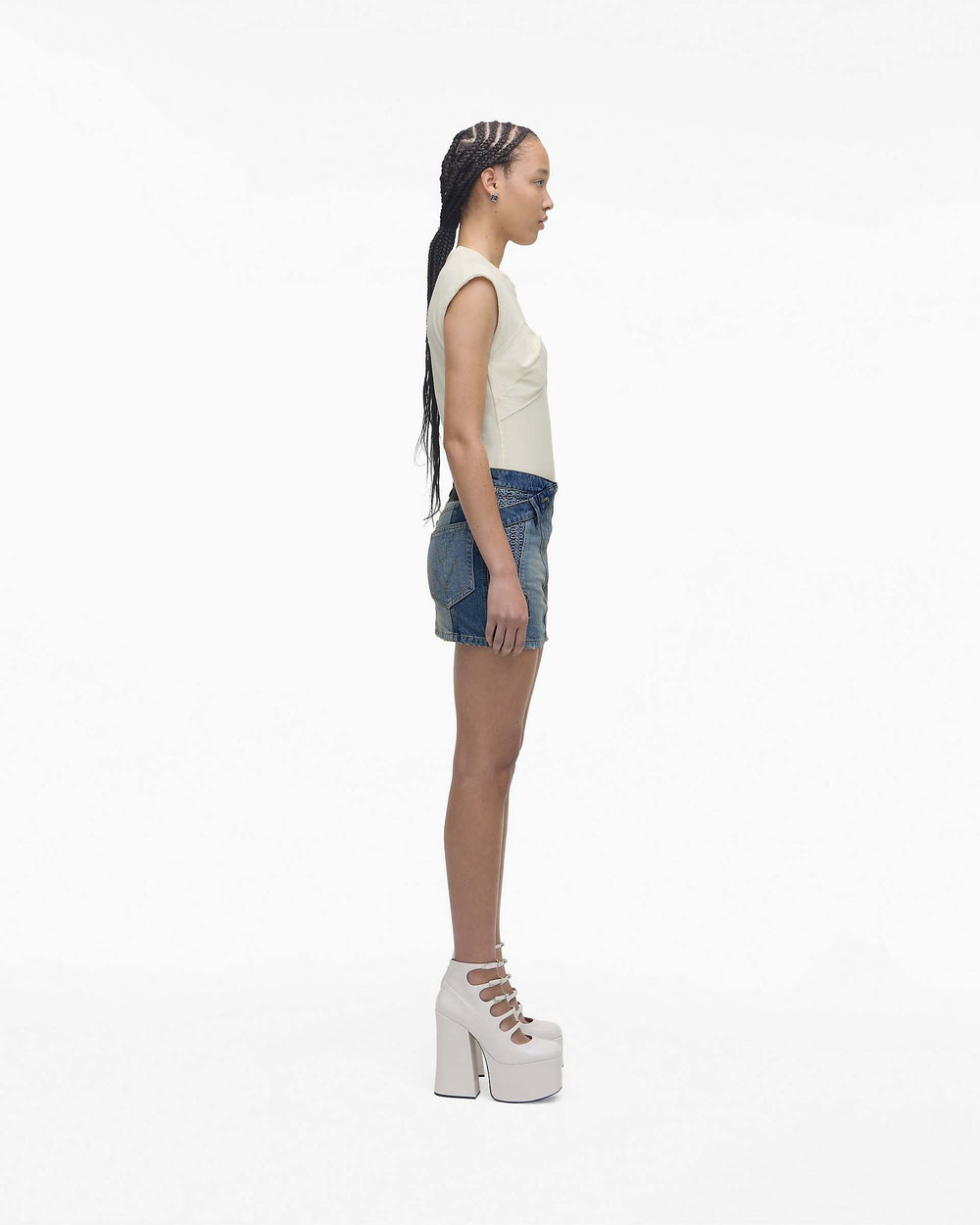 The Patent Leather Kiki Ankle Boot - White | Marc Jacobs online