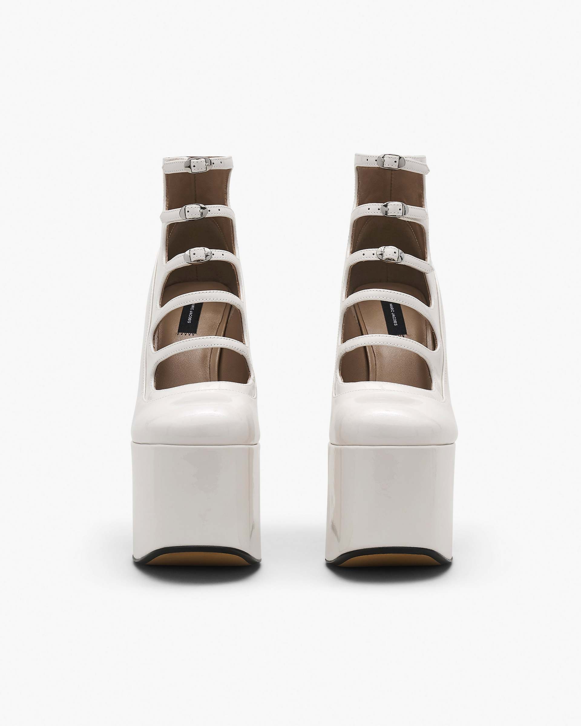 The Patent Leather Kiki Ankle Boot - White | Marc Jacobs online