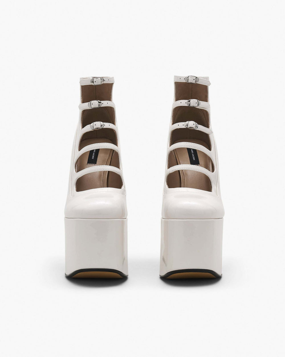 The Patent Leather Kiki Ankle Boot - White | Marc Jacobs online