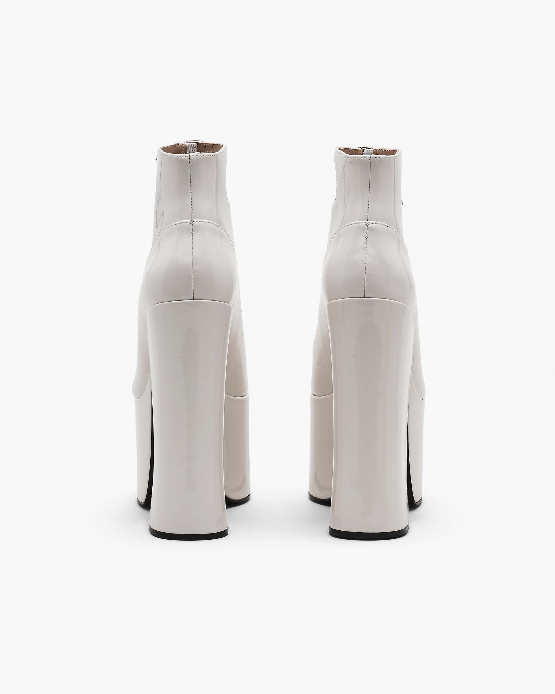 The Patent Leather Kiki Ankle Boot - White | Marc Jacobs online