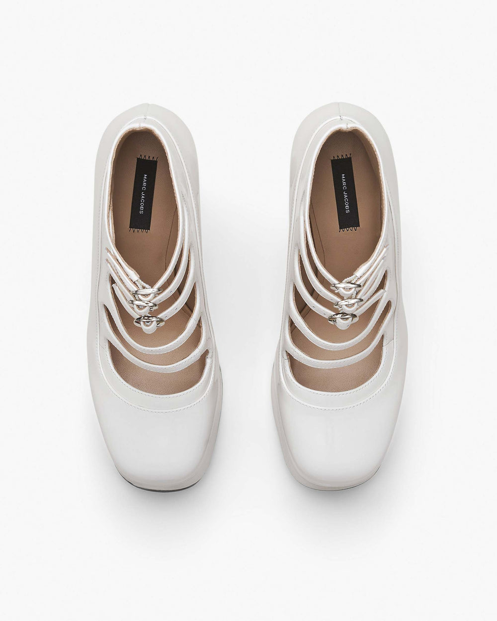 The Patent Leather Kiki Ankle Boot - White | Marc Jacobs online