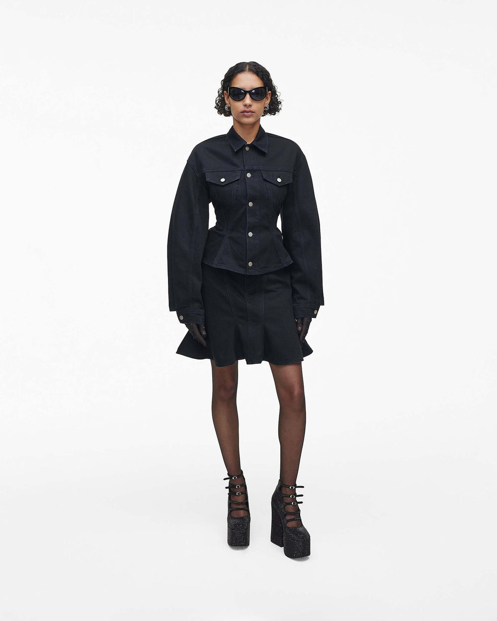 The Rhinestone Kiki Ankle Boot - Black/Black | Marc Jacobs for sale