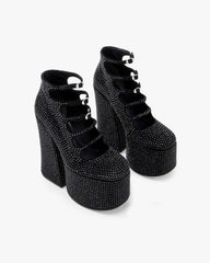 The Rhinestone Kiki Ankle Boot - Black/Black | Marc Jacobs for sale