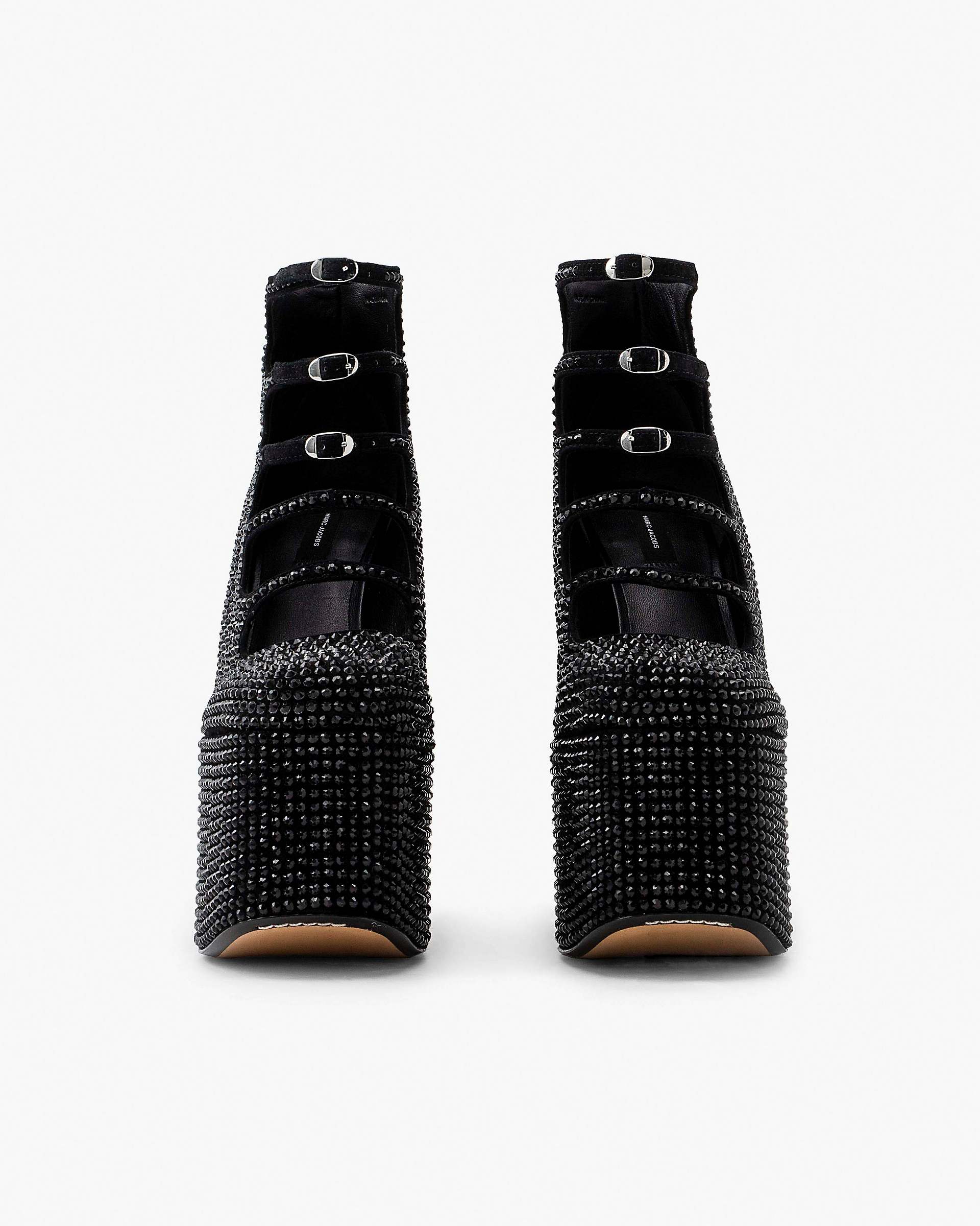 The Rhinestone Kiki Ankle Boot - Black/Black | Marc Jacobs for sale