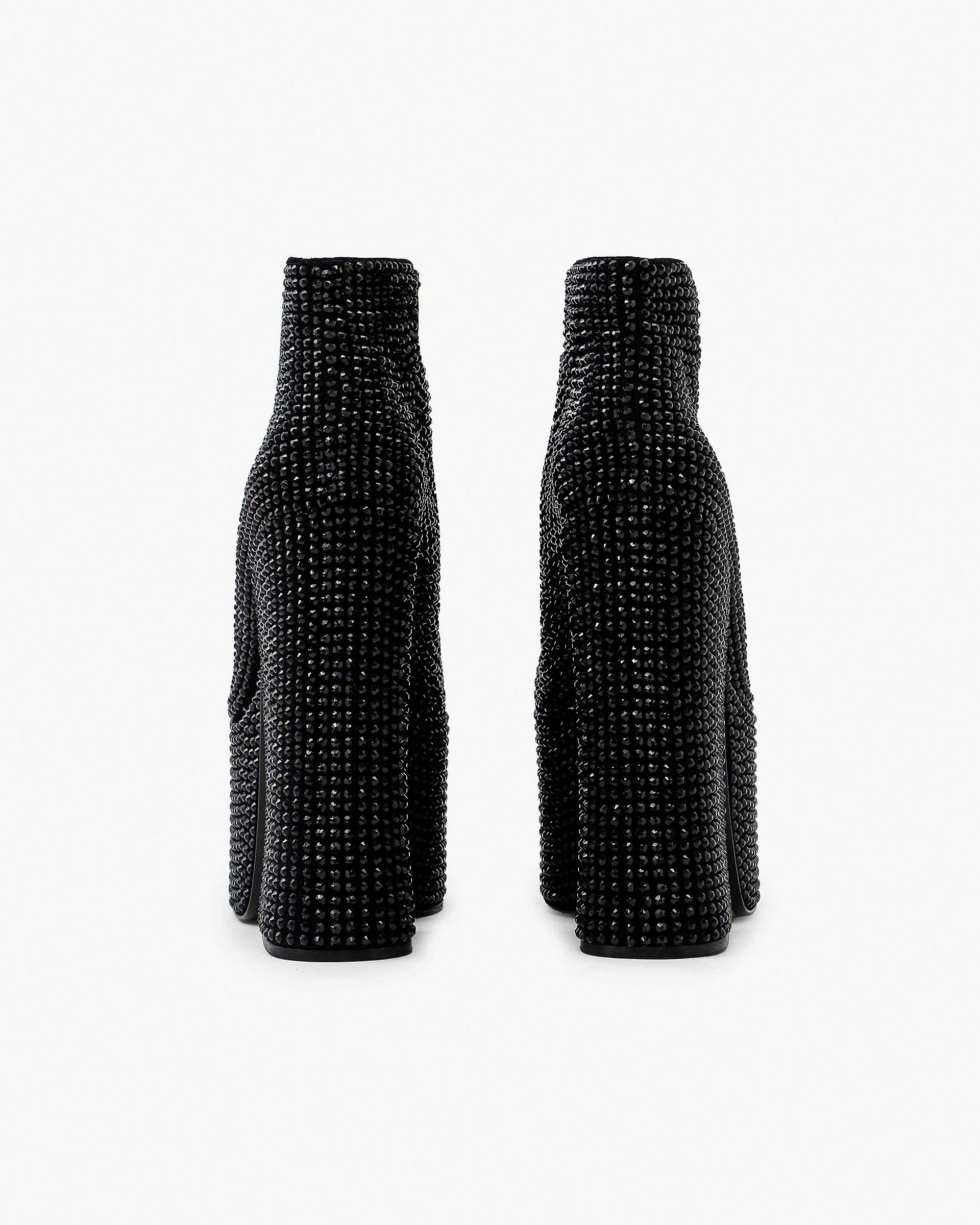 The Rhinestone Kiki Ankle Boot - Black/Black | Marc Jacobs for sale