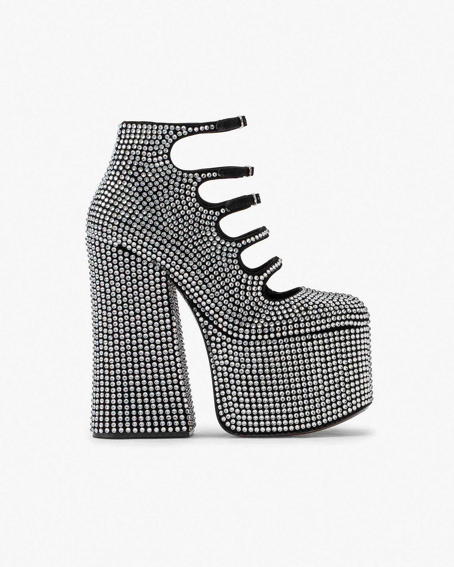 The Rhinestone Kiki Ankle Boot - Black/Crystal | Marc Jacobs on sale