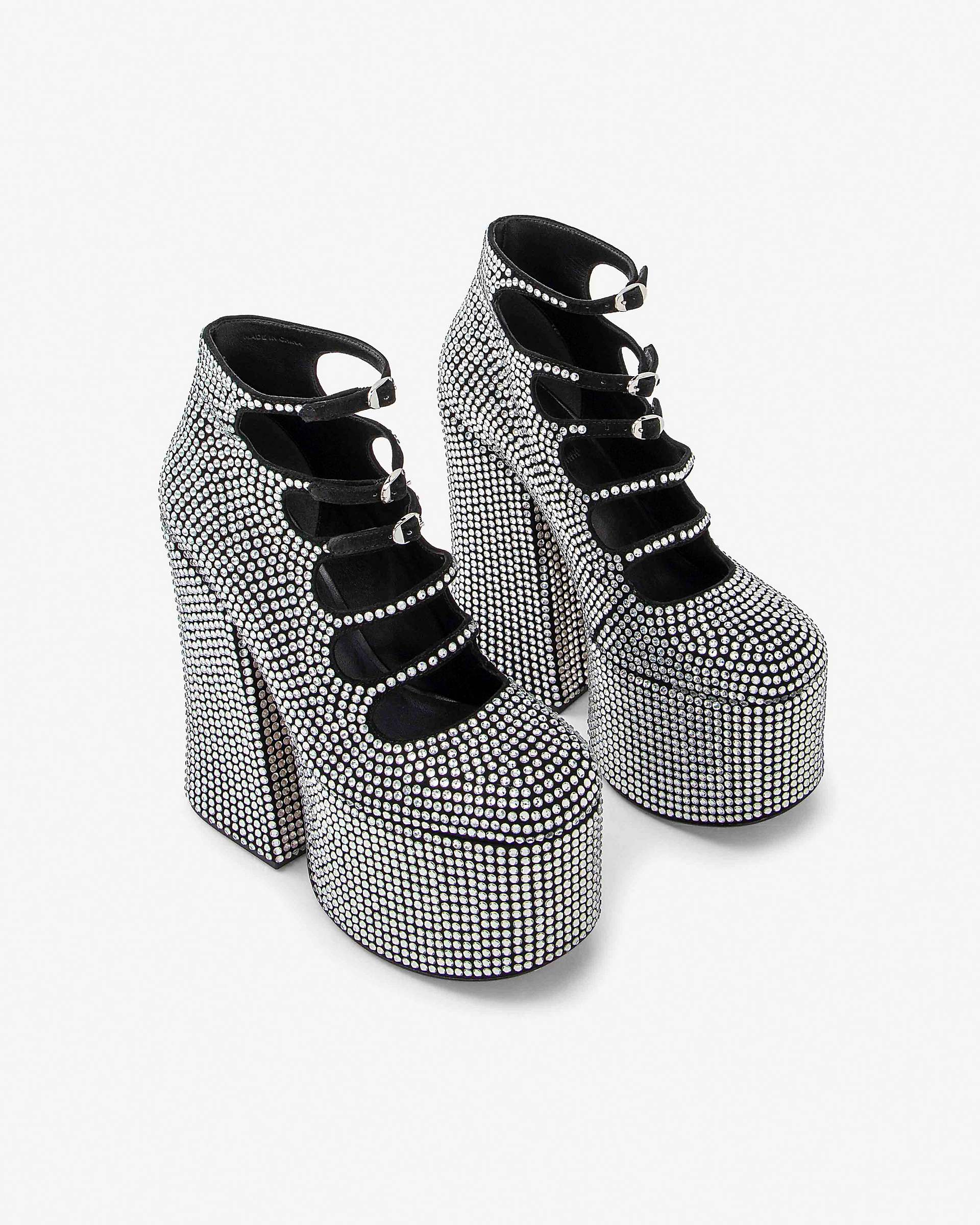 The Rhinestone Kiki Ankle Boot - Black/Crystal | Marc Jacobs on sale