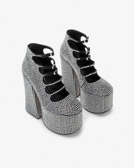 The Rhinestone Kiki Ankle Boot - Black/Crystal | Marc Jacobs on sale