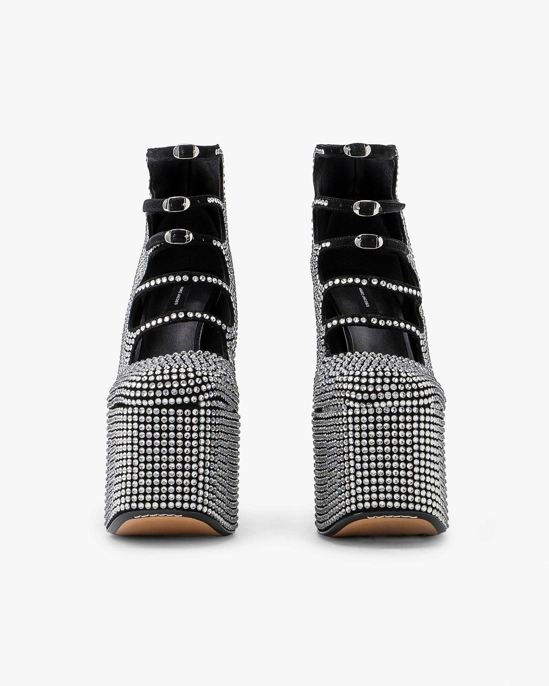The Rhinestone Kiki Ankle Boot - Black/Crystal | Marc Jacobs on sale