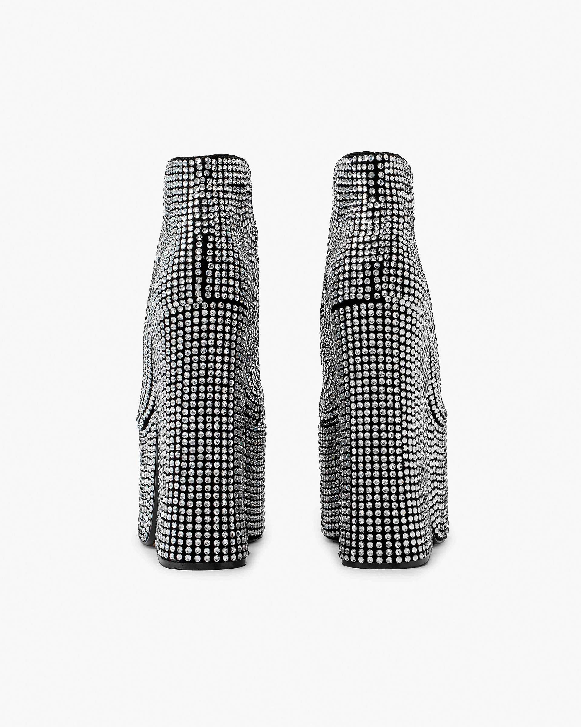 The Rhinestone Kiki Ankle Boot - Black/Crystal | Marc Jacobs on sale