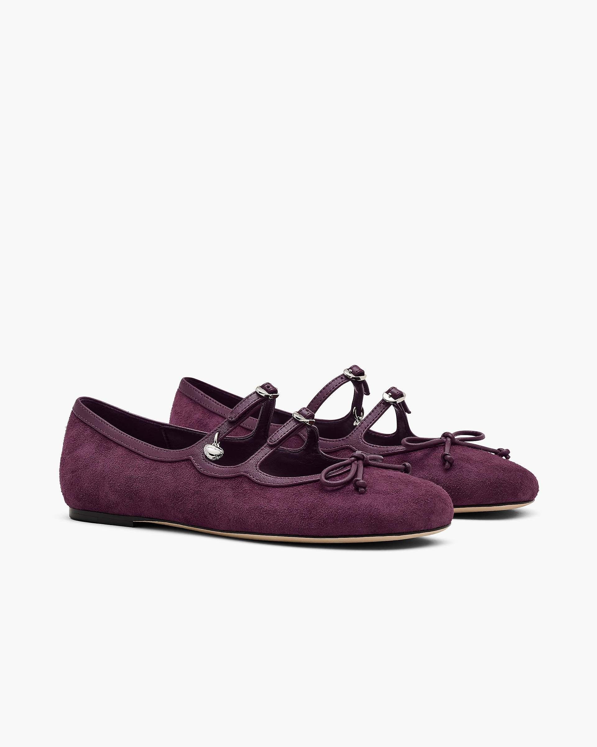 The Suede Kiki Ballerina - Dark Plum | Marc Jacobs sale