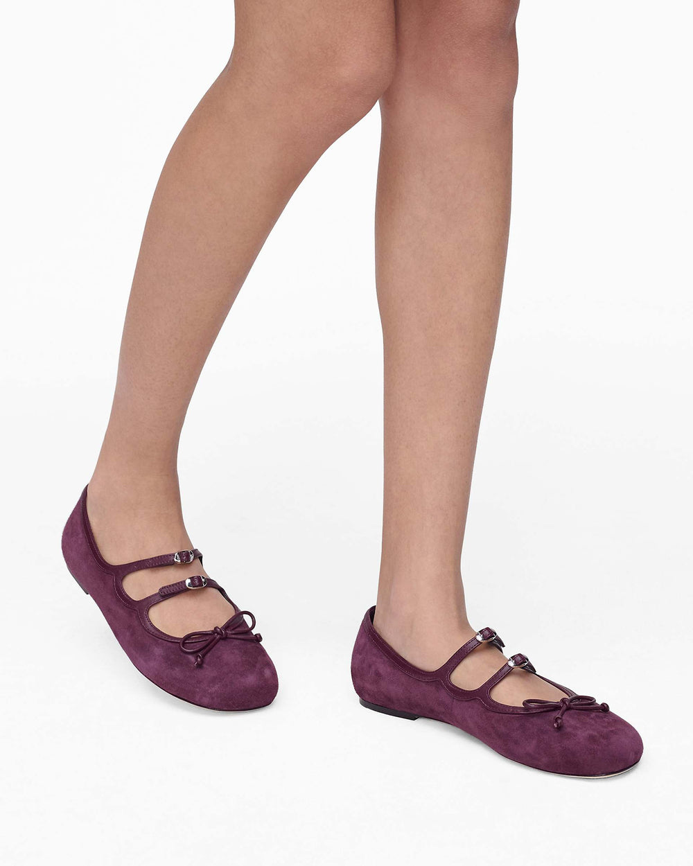 The Suede Kiki Ballerina - Dark Plum | Marc Jacobs sale