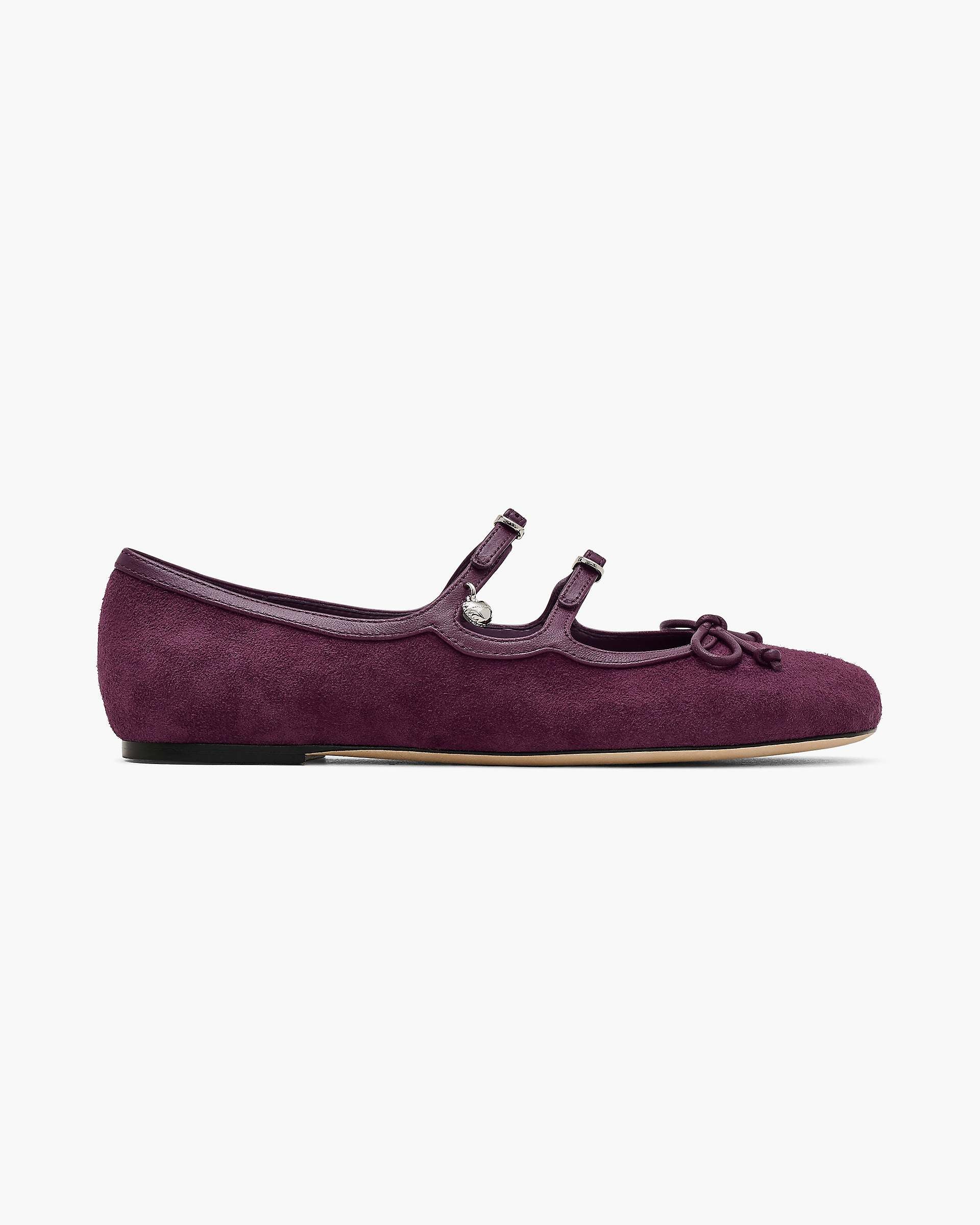 The Suede Kiki Ballerina - Dark Plum | Marc Jacobs sale