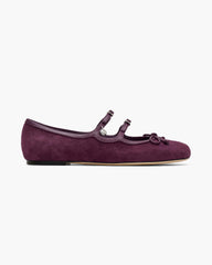 The Suede Kiki Ballerina - Dark Plum | Marc Jacobs sale