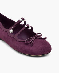 The Suede Kiki Ballerina - Dark Plum | Marc Jacobs sale