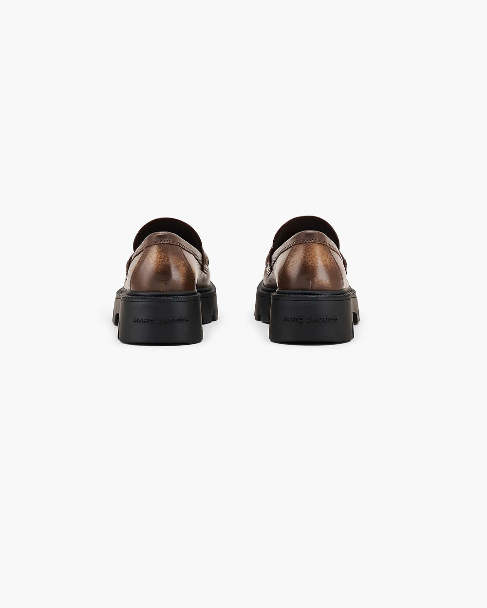 The Distressed Leather Frankie Loafer - Ebony | Marc Jacobs online