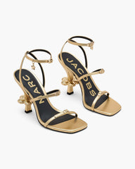 The Metallic Leather Daisy Heel - Gold | Marc Jacobs on sale