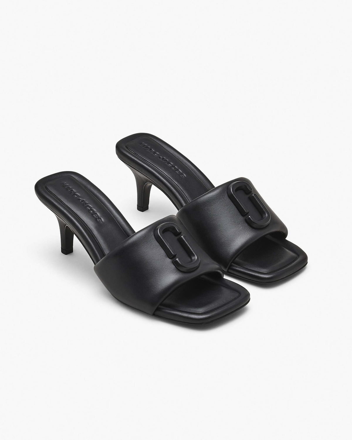 The Leather J Marc Heeled Sandal - Black | Marc Jacobs online