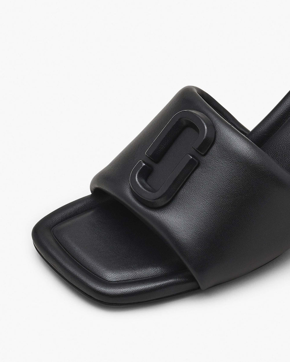 The Leather J Marc Heeled Sandal - Black | Marc Jacobs online