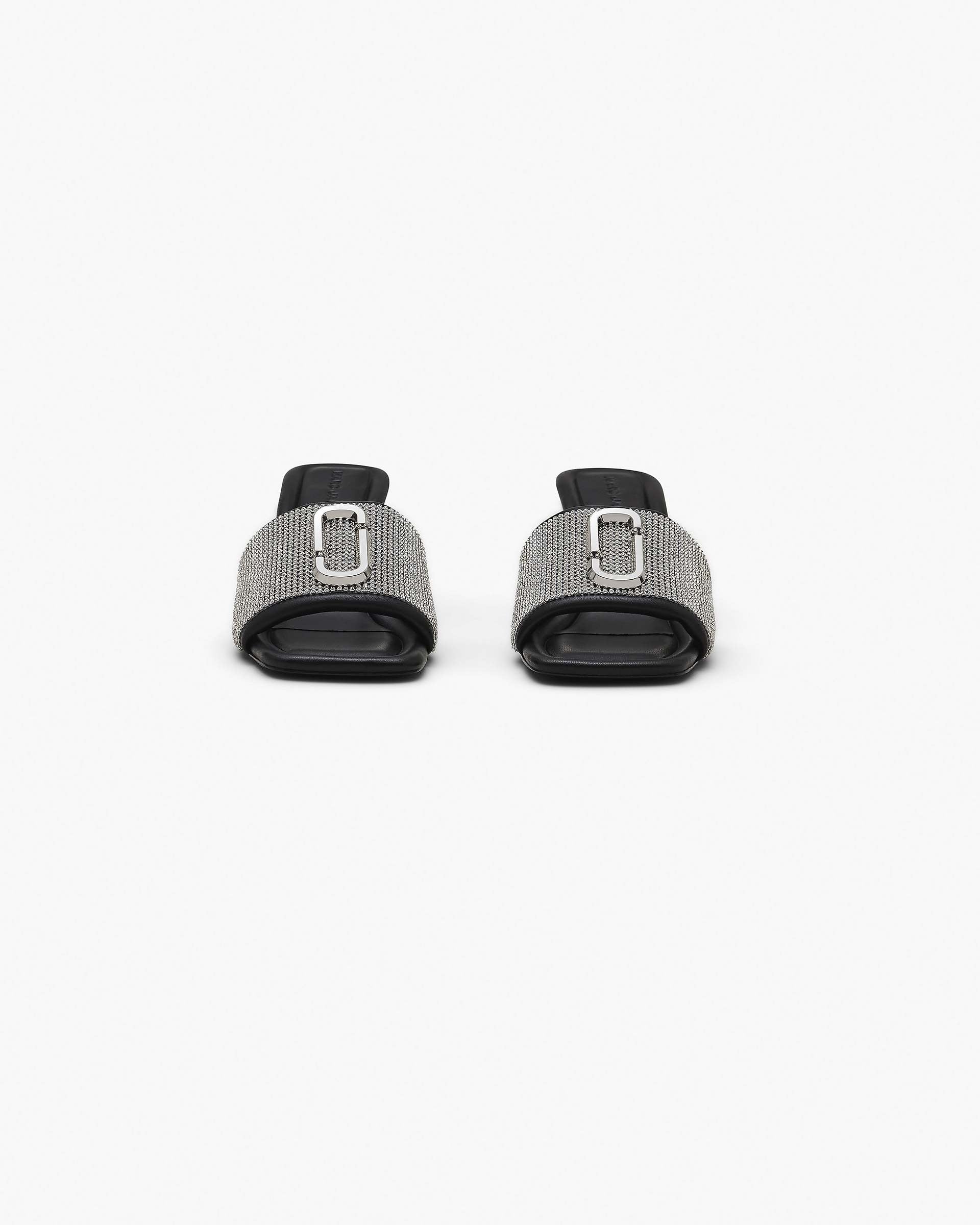 The Rhinestone J Marc Heeled Sandal - Black/Crystal | Marc Jacobs sale