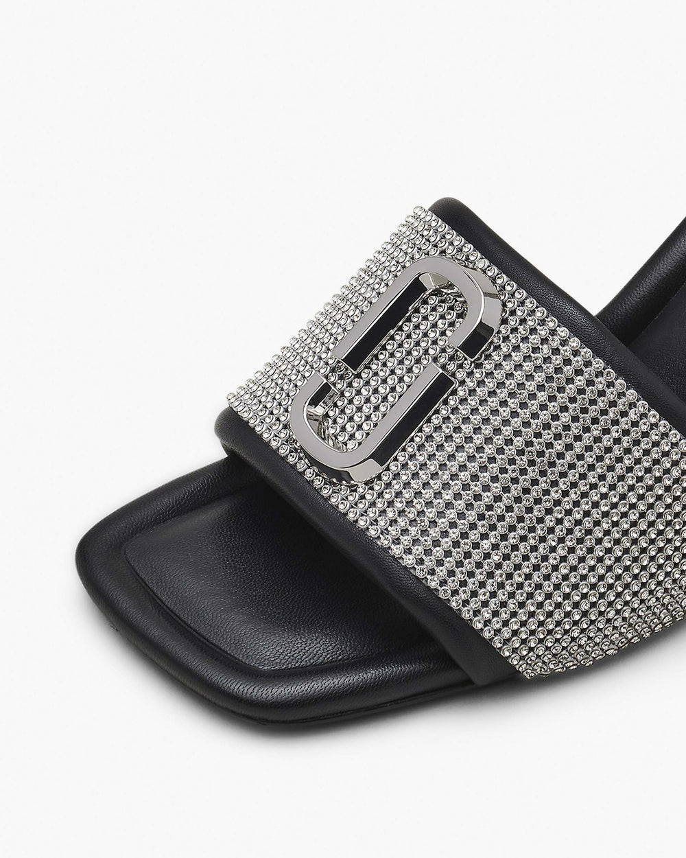 The Rhinestone J Marc Heeled Sandal - Black/Crystal | Marc Jacobs sale