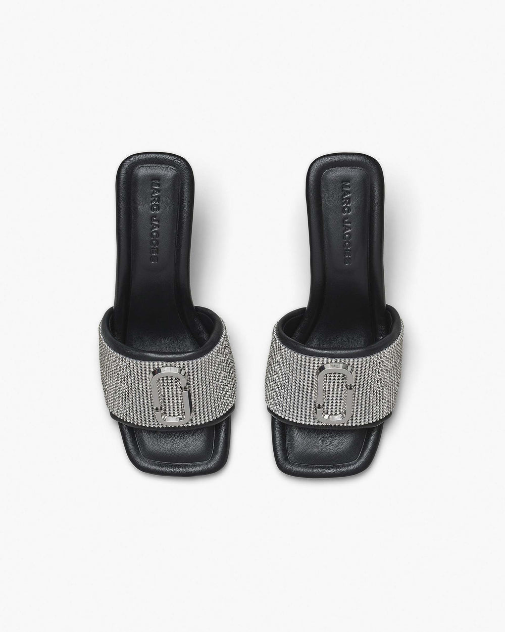 The Rhinestone J Marc Heeled Sandal - Black/Crystal | Marc Jacobs sale