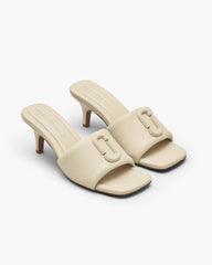 The Leather J Marc Heeled Sandal - Cloud White | Marc Jacobs for sale