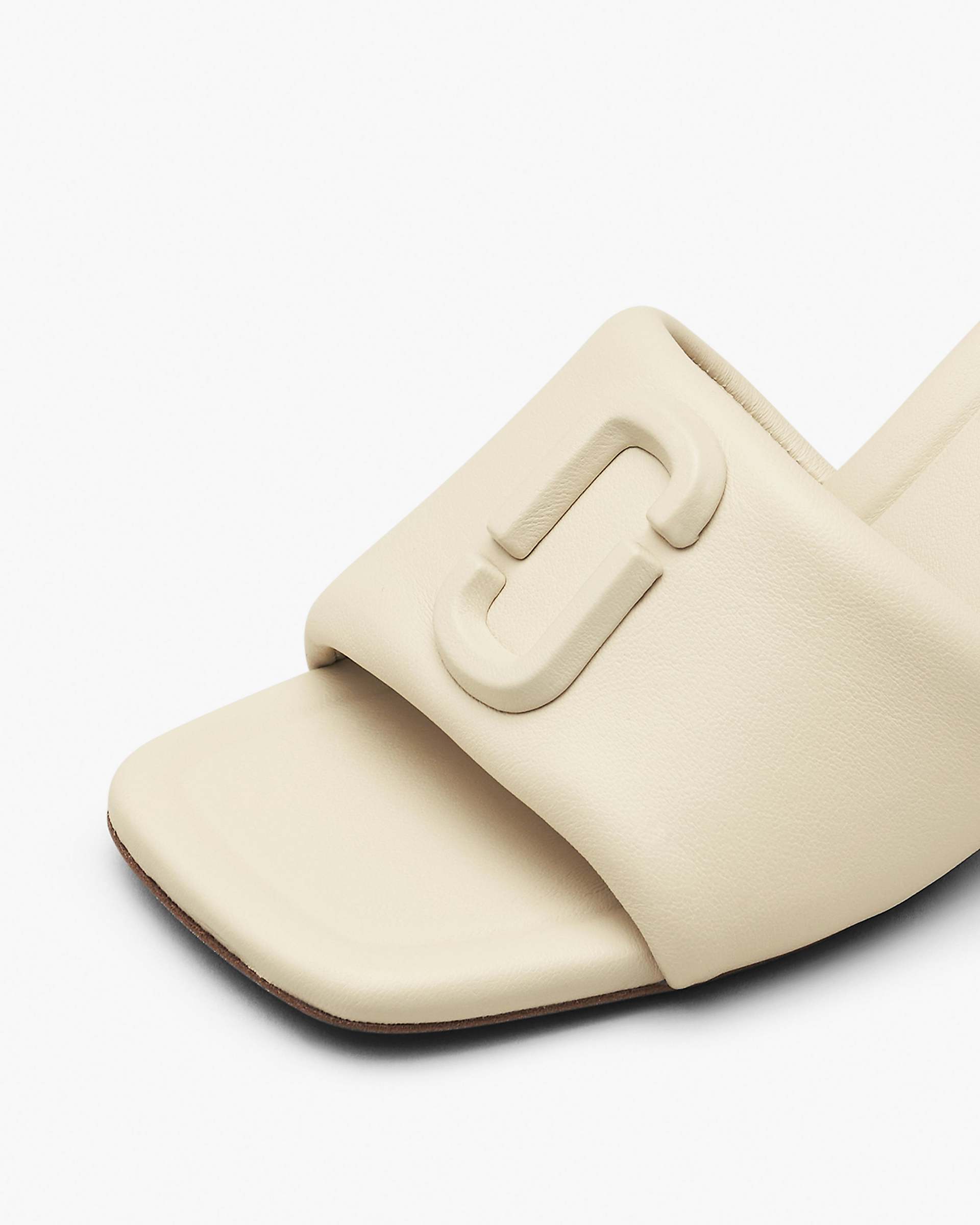 The Leather J Marc Heeled Sandal - Cloud White | Marc Jacobs for sale