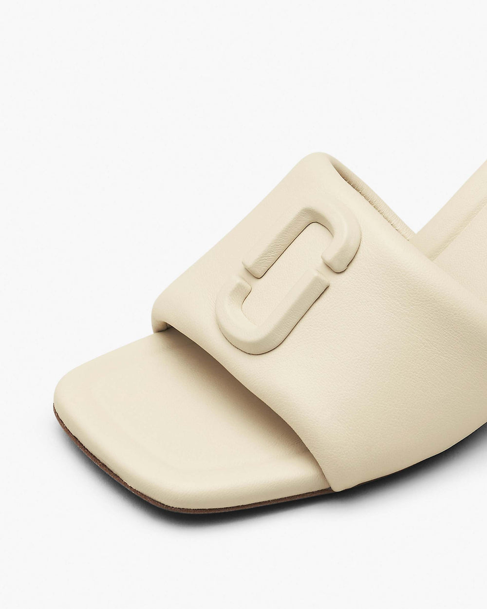 The Leather J Marc Heeled Sandal - Cloud White | Marc Jacobs for sale