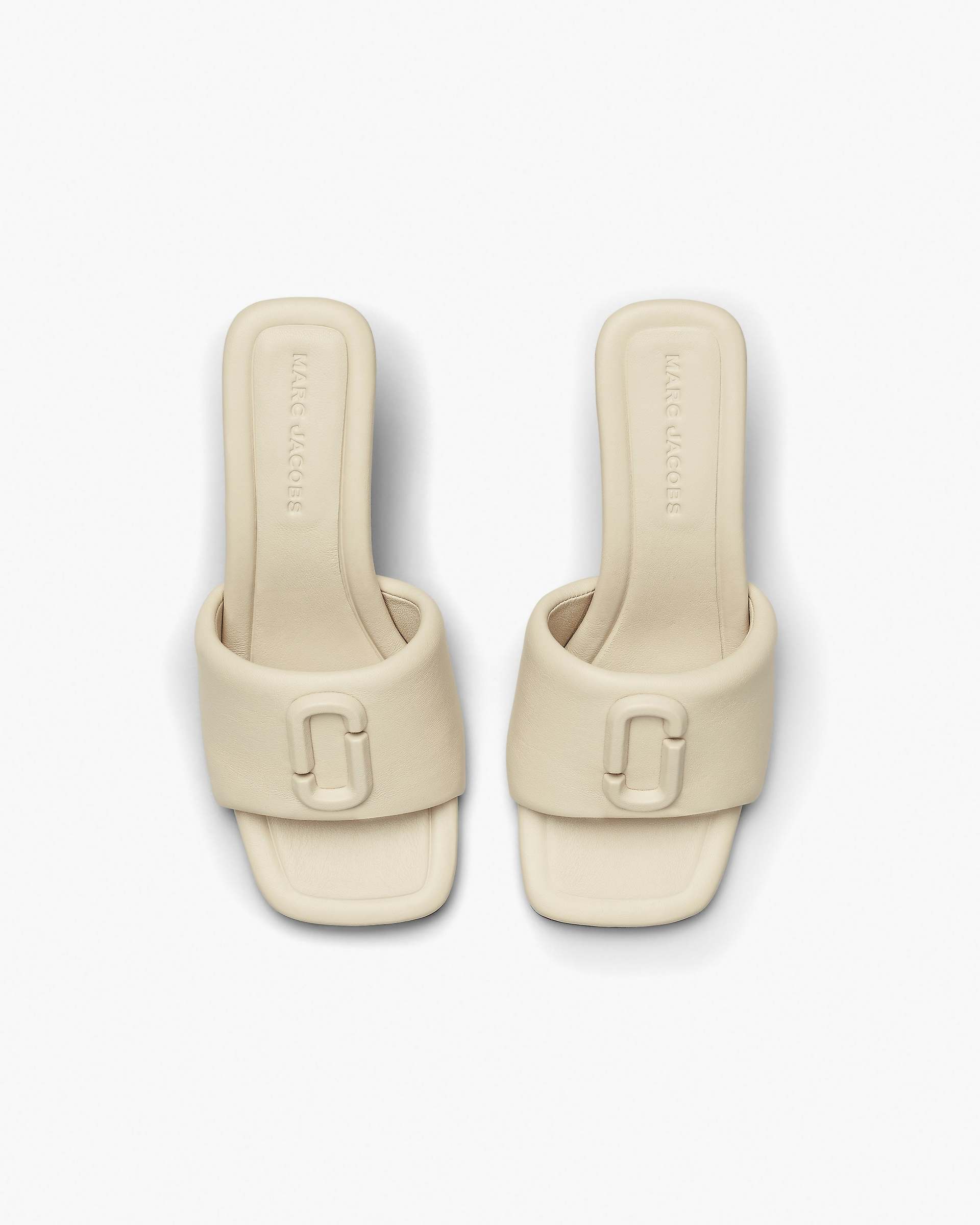 The Leather J Marc Heeled Sandal - Cloud White | Marc Jacobs for sale