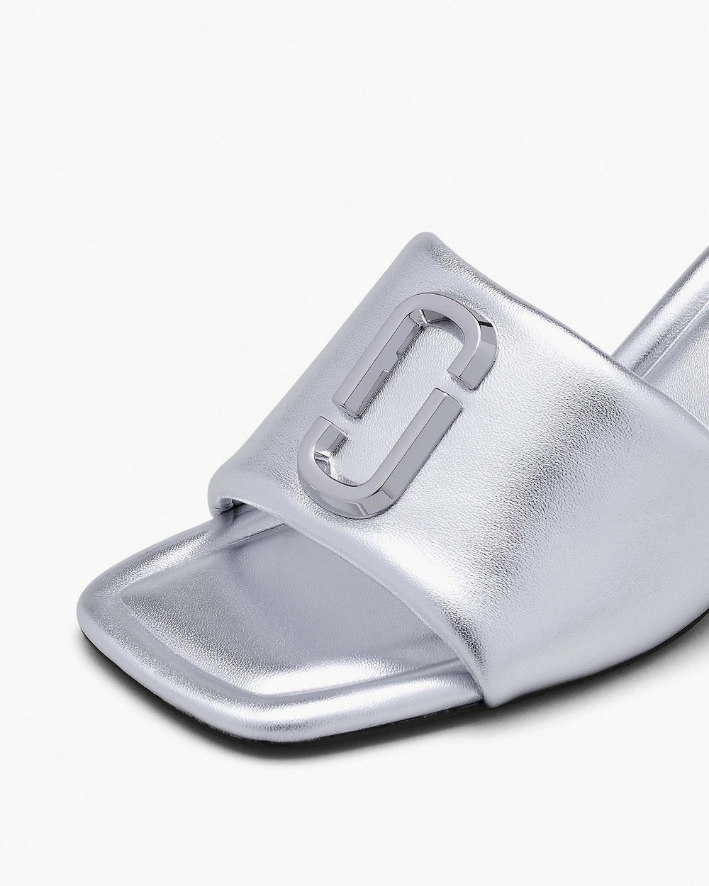 The Metallic J Marc Heeled Sandal - Silver | Marc Jacobs US