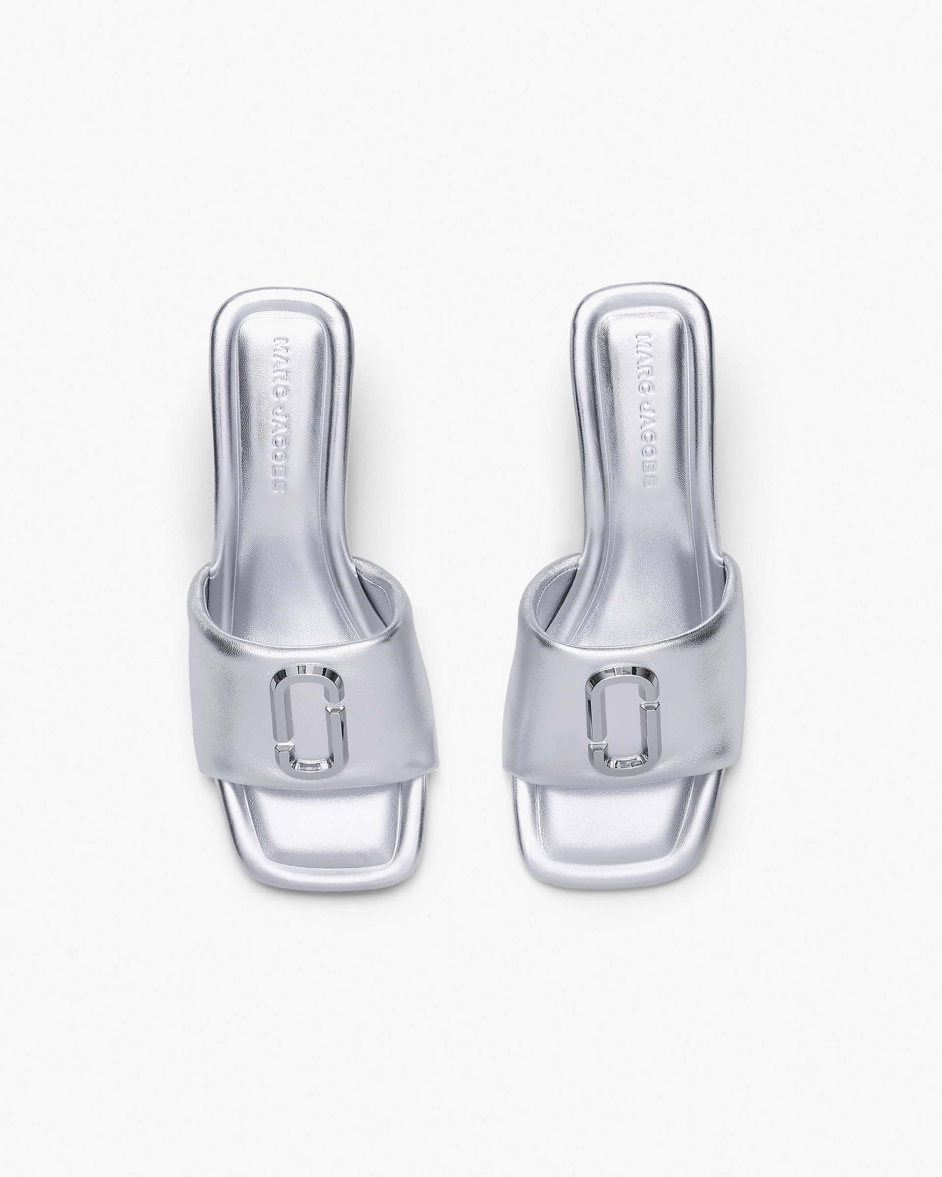 The Metallic J Marc Heeled Sandal - Silver | Marc Jacobs US