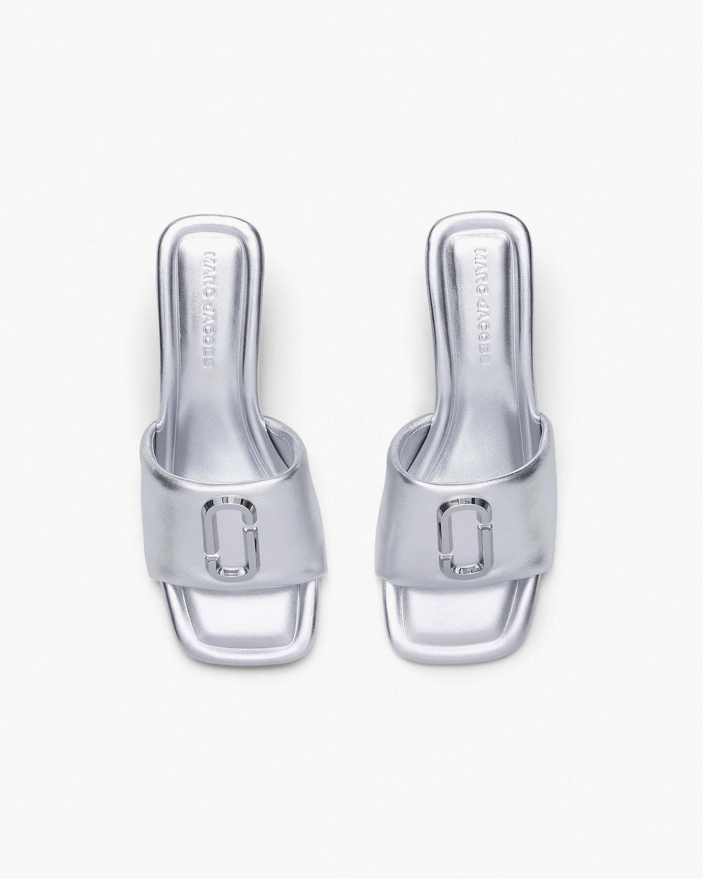 The Metallic J Marc Heeled Sandal - Silver | Marc Jacobs US