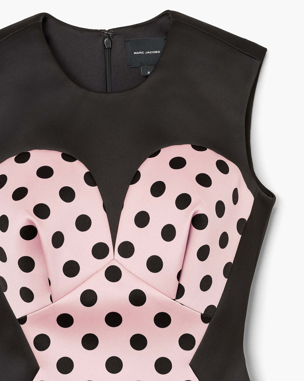 Seamed Up Dots Satin Dress - Peach Multi | Marc Jacobs online