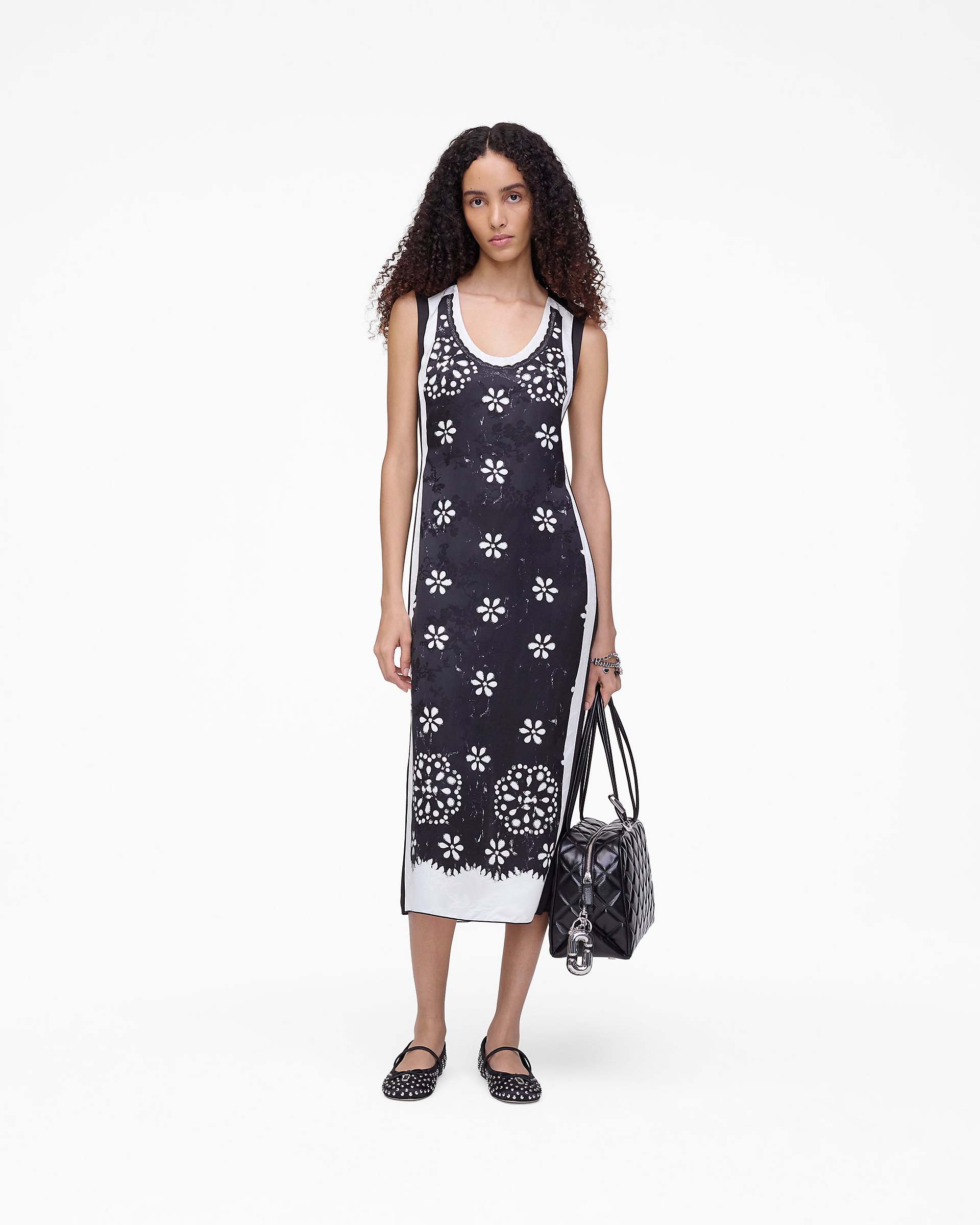 Trompe L'Oeil Eyelet Dress - Black/White | Marc Jacobs discount