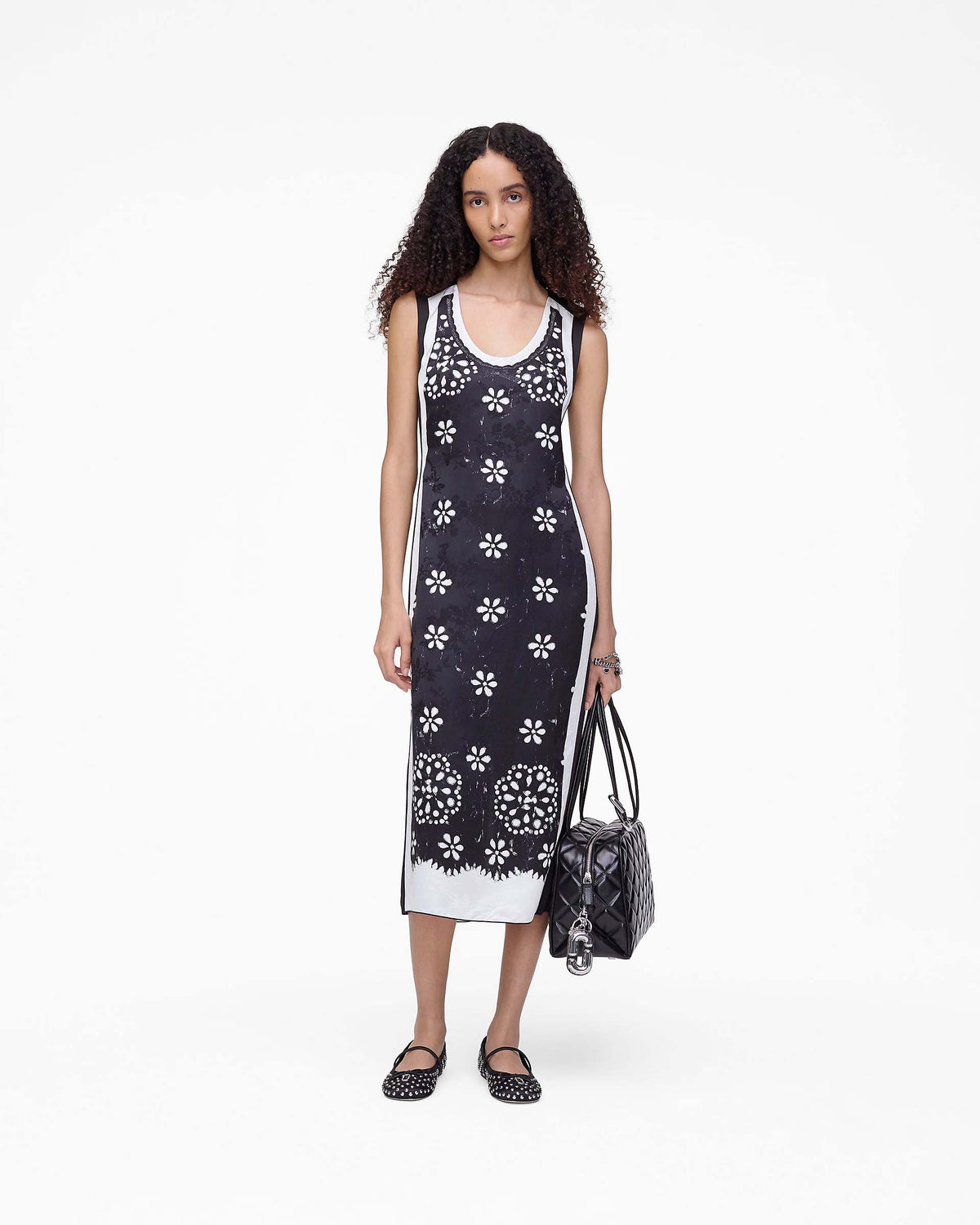 Trompe L'Oeil Eyelet Dress - Black/White | Marc Jacobs discount