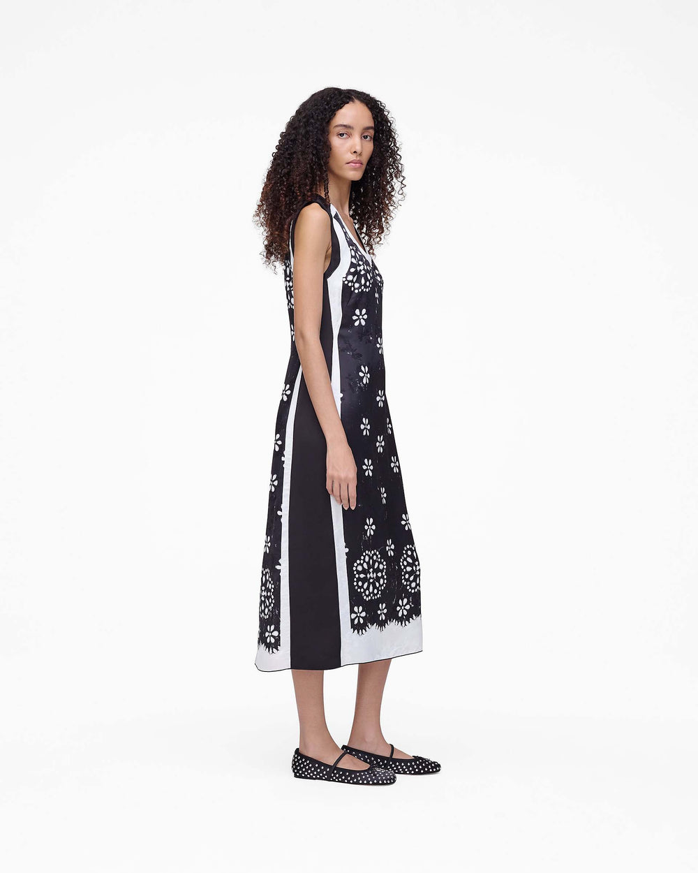 Trompe L'Oeil Eyelet Dress - Black/White | Marc Jacobs discount