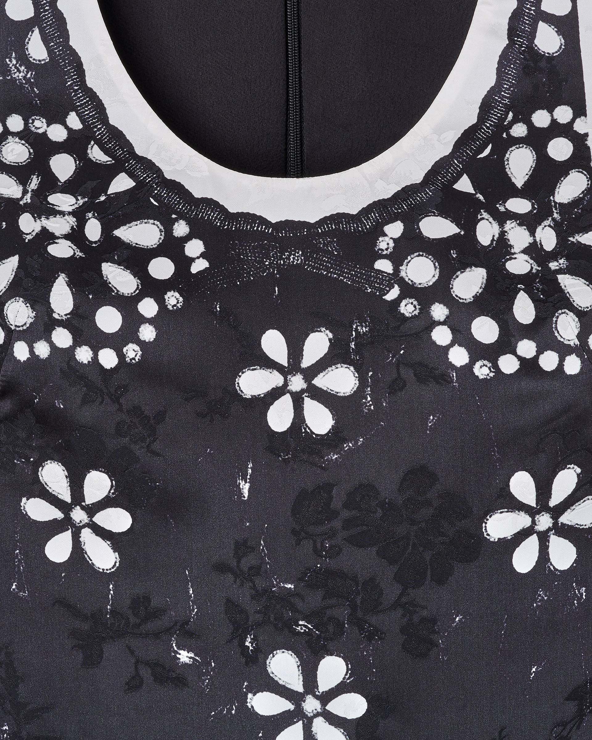 Trompe L'Oeil Eyelet Dress - Black/White | Marc Jacobs discount