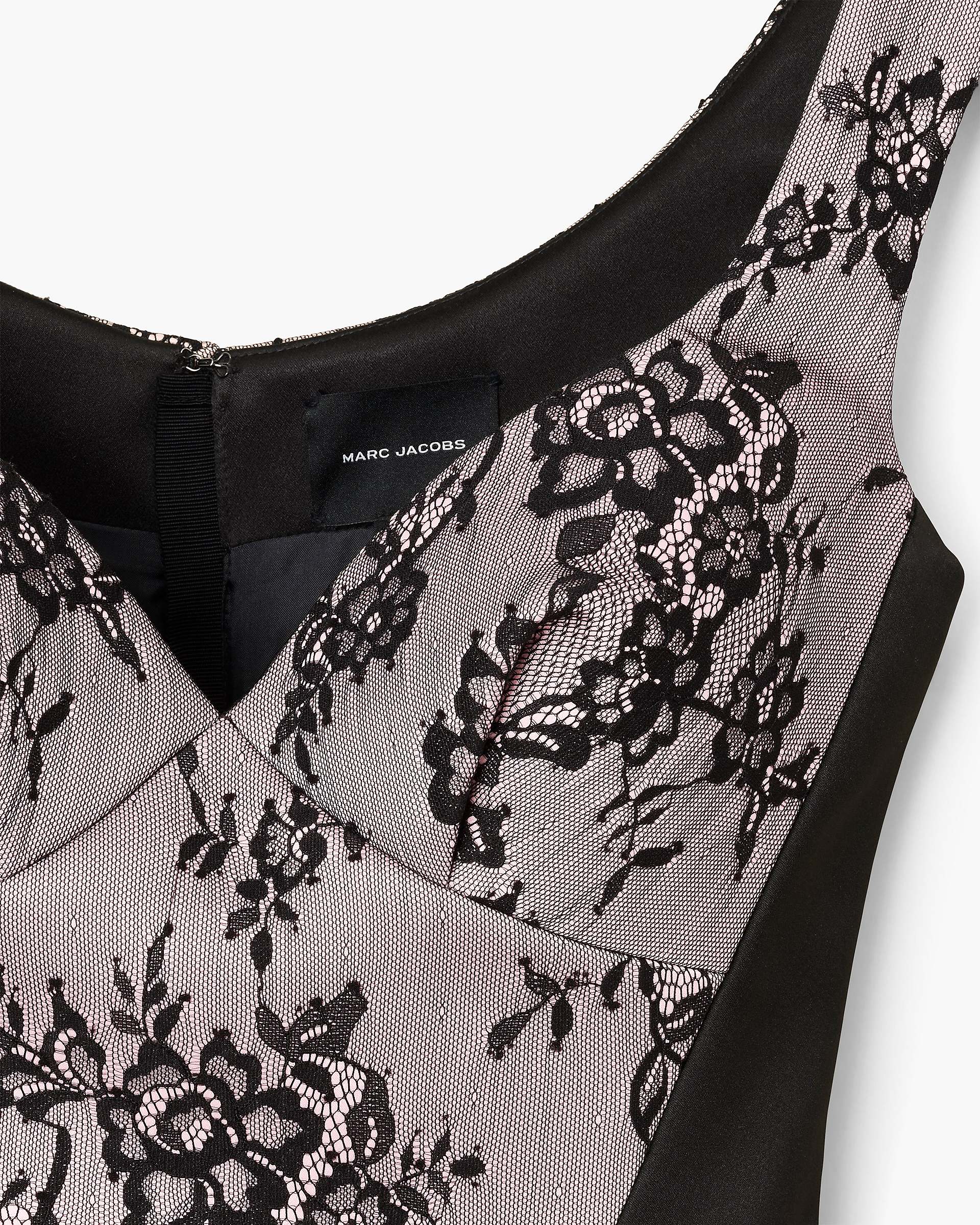 Sculpted Lace Shadow Dress - Black Multi | Marc Jacobs online
