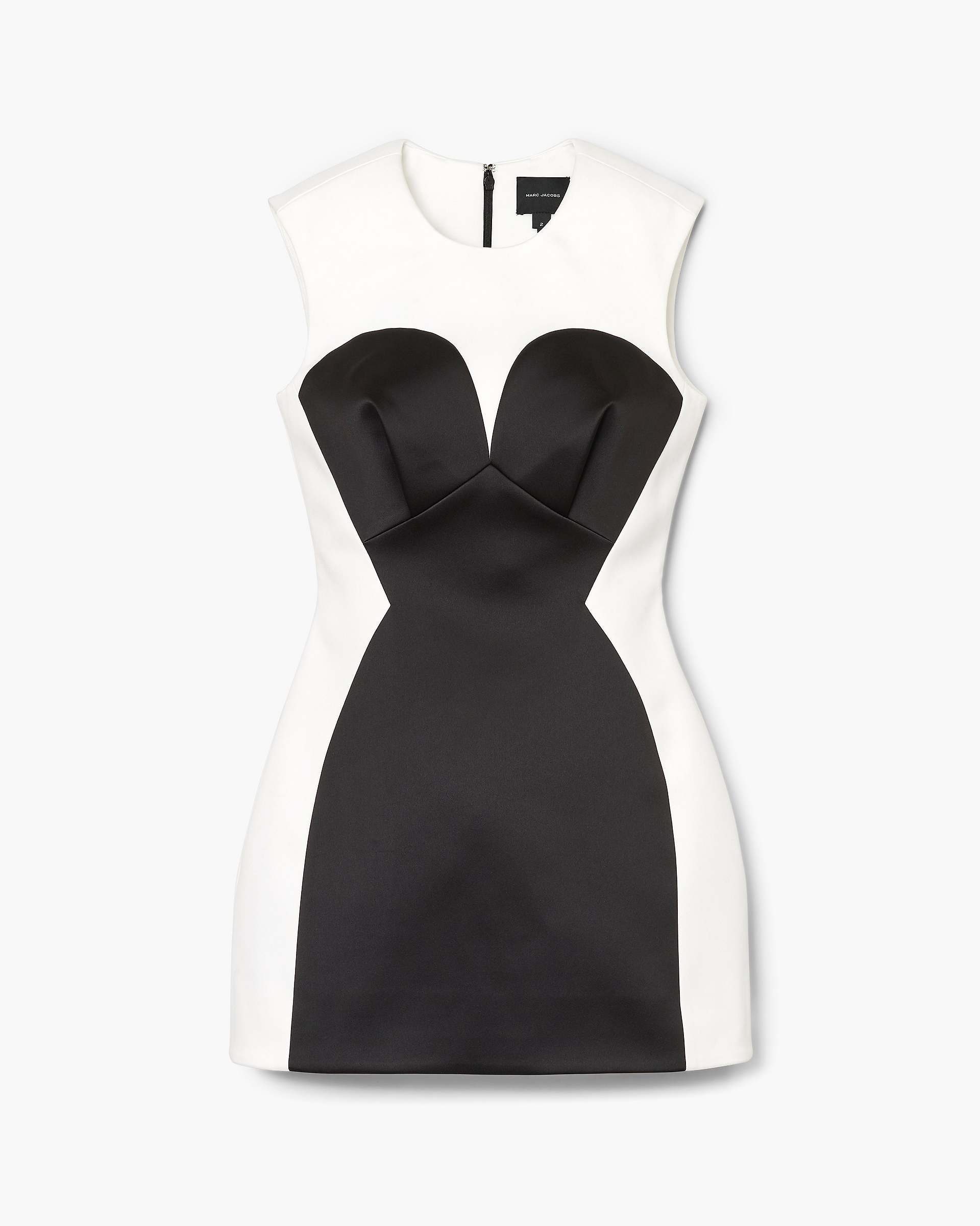Seamed Up Satin Dress - Black/White | Marc Jacobs sale